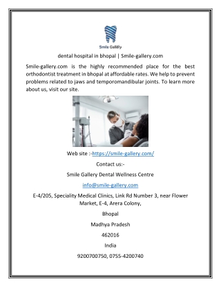 dental hospital in bhopal  Smile-gallery