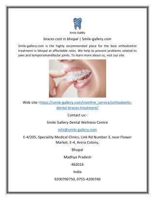 braces cost in bhopal  Smile-gallery
