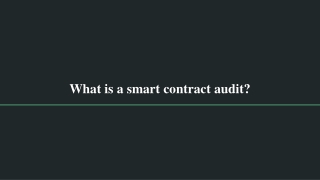 What is a smart contract audit_