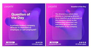 Is private limited company director is classified as employee or self employed?