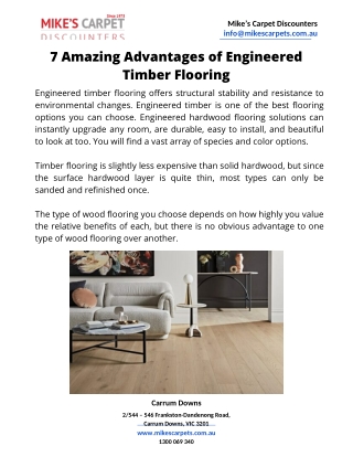 7 Amazing Advantages of Engineered Timber Flooring