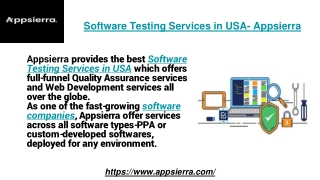 Software Testing Services in USA- Appsierra