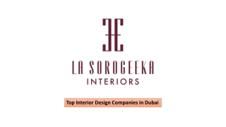 Top Interior Design Companies in Dubai