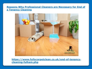 Reasons Why Cleaners are Necessary for End of a Tenancy Cleaning