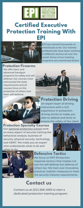 Certified Executive Protection Training With EPI