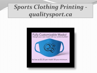 Sports Clothing Printing - qualitysport.ca