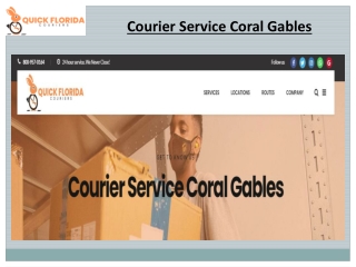 Courier Service Coral Gables - Quick Florida Couriers