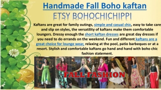 Handmade Fall Boho kaftan