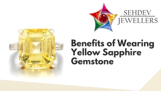 Benefits of Wearing Yellow Sapphire Gemstone