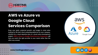 AWS vs Azure vs Google Cloud Services Comparison