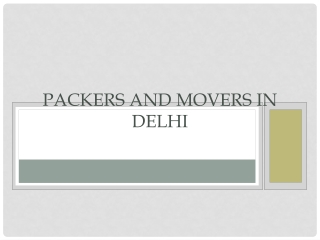 Packers and Movers in Delhi