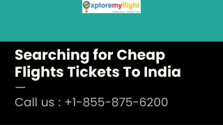 Searching for Cheap Flights Tickets To India