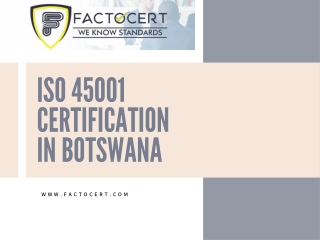 ISO 45001 Certification in Botswana
