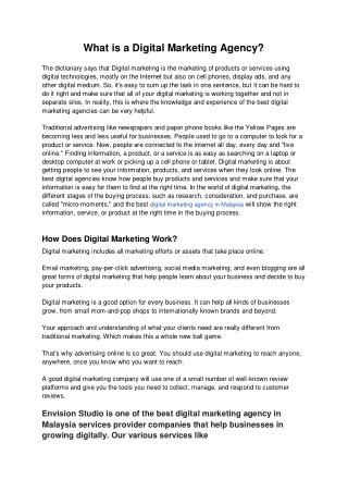 What is a Digital Marketing Agency?