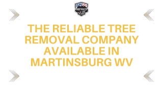 The Reliable Tree Removal Company Available in Martinsburg WV