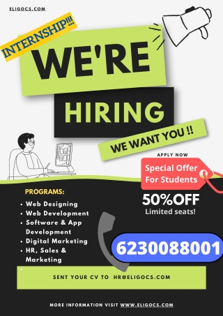 Build Your Career With Us Apply Now for Job and Internship | Eligocs