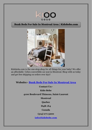 Bunk Beds For Sale In Montreal Area | Kidobebe.com