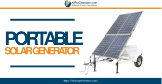 Find The Best Portable Solar Generator  - All Pro Generators