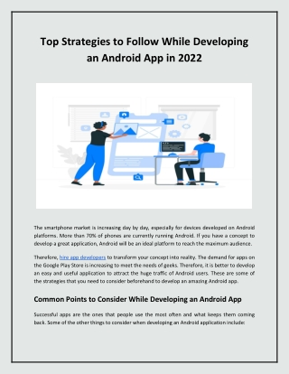 Top Strategies to Follow While Developing An Android App in 2022