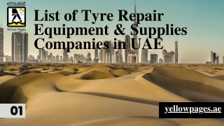 List of Tyre Repair Equipment & Supplies Companies in UAE