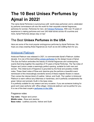 The 10 Best Unisex Perfumes by Ajmal in 2022