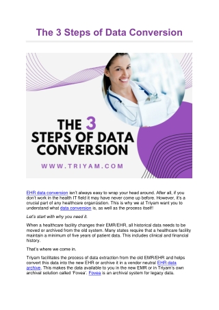 The 3 Steps of Data Conversion