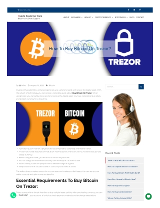 how to buy bitcoin on trezor