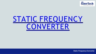 Static Frequency Converter 50 to 60hz - Enertech UPS Pvt Ltd