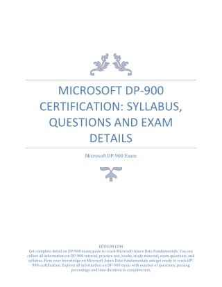 [UPDATED] Microsoft DP-900 Certification: Syllabus, Questions and Exam Details