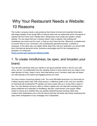 Why Your Restaurant Needs a Website_ 10 Reasons