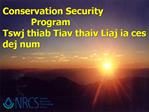 Conservation Security Program CSP