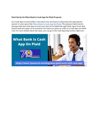 Find Clarity On What Bank Is Cash App On Plaid Properly