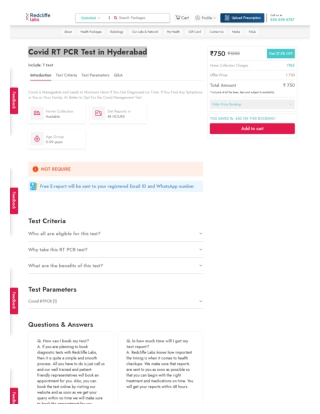 Covid Test in Hyderabad