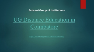 UG Distance Education in Coimbatore