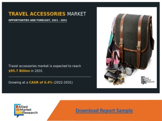 Travel Accessories Market Expected to Reach $95.7 Billion by 2031—Allied Market