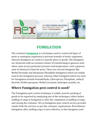 About of FUMIGATION