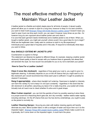 the-most-effective-method-to-properly-maintain-your-leather-jacket