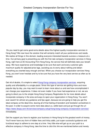 GreatestCompanyIncorporationServiceForYou