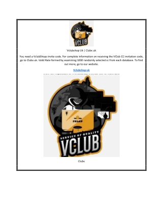 Vclubshop Uk | Clubv.uk