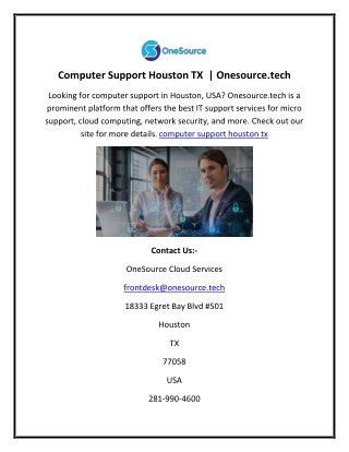 Computer Support Houston TX