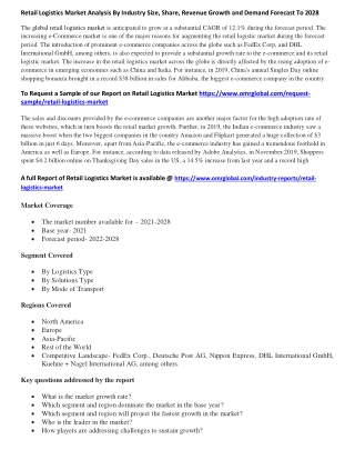 Retail Logistics Market