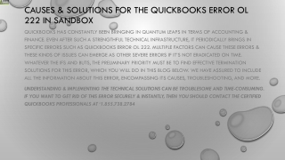 A complete way to resolve QuickBooks Error OL 222