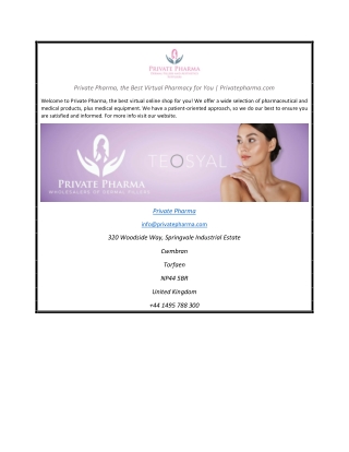 Private Pharma, the Best Virtual Pharmacy for You | Privatepharma.com