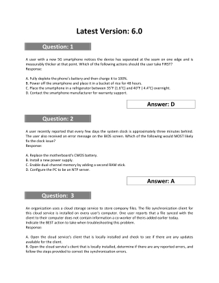 Refreshed Comptia 220-1101 Exam PDF Training Kit