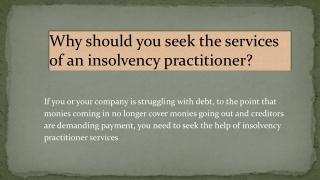 Insolvency Practitioners in Australia