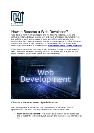 How to Become a Web Developer (1)