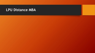 LPU Distance MBA