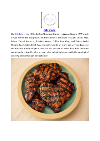 5% off - Fitz Café Takeaway Menu Wagga Wagga, NSW