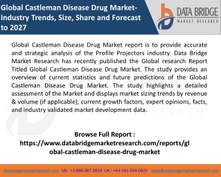 Global Castleman Disease Drug Market Pdf