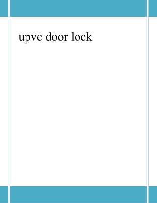 How find upvc door lock